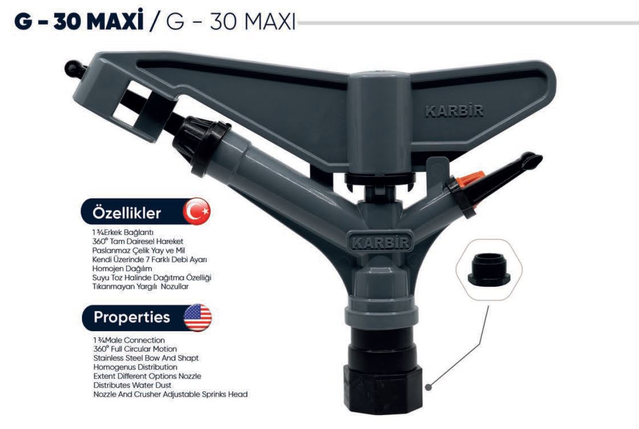Karbir G-30 Maxi 1¾″ · رشاش دوار